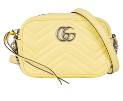 Mini GG Marmont Shoulder Bag, Leather, Yellow, 634936 527066, DB, 3*